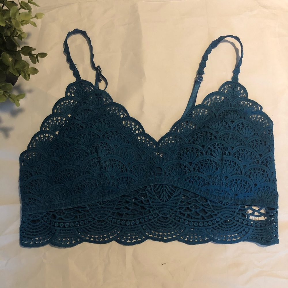Lace blue bralette size M